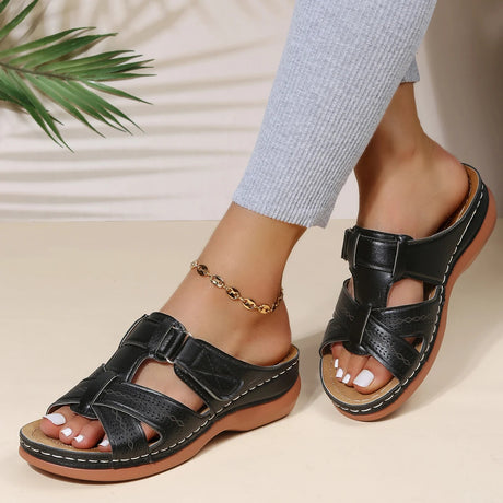 Orthostride Comfort - Orthopedic Open Toe Leather Sandals